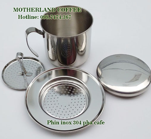 cà phê pha phin nguyên chất Motherand gói 250g và phin inox 304